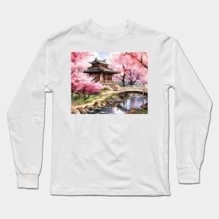 Cherry Blossom Sanctuary Long Sleeve T-Shirt